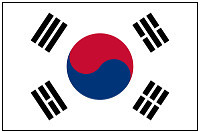 Die Flagge von Südkorea